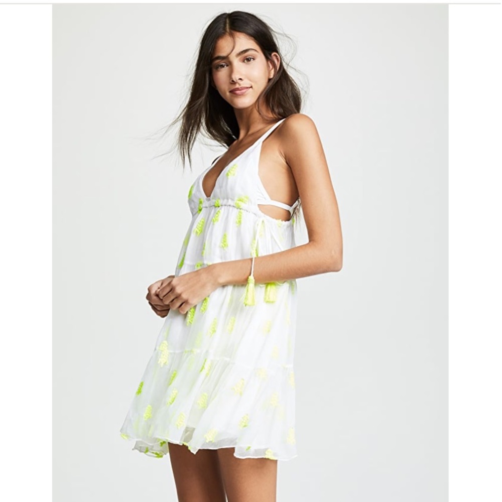 Tessora Sabrina Dress in Chartreuse
